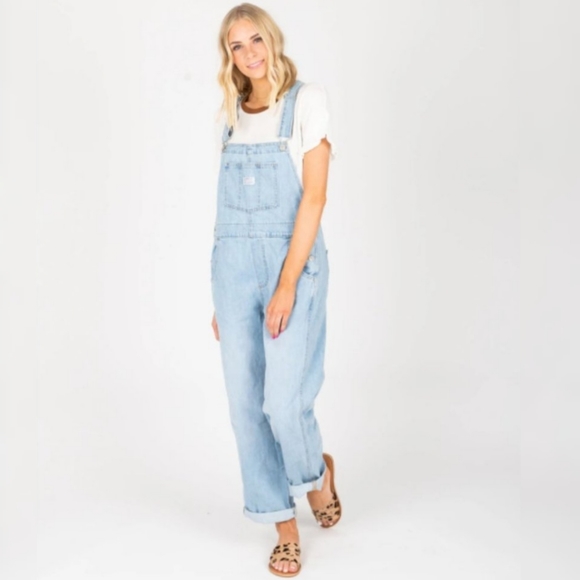 light washed overalls